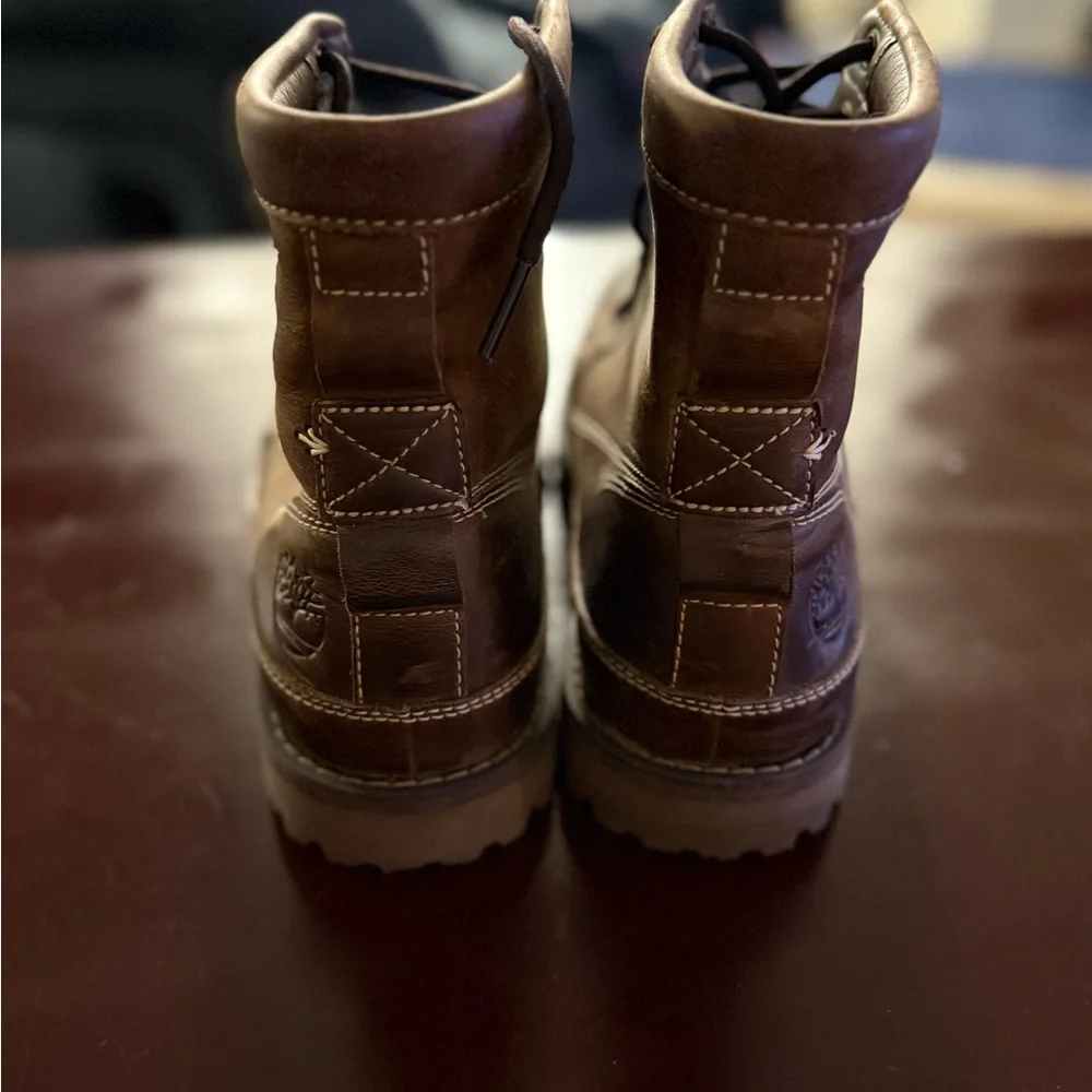 Timberland Men's Dark Brown Leather Boots